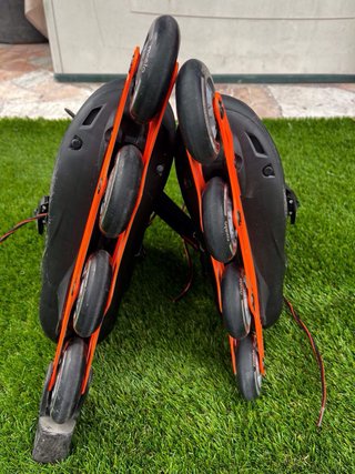 Patines en línea negros y naranjas T44 Oxelo