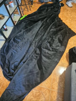 3 Cortinas Terciopelo Negras