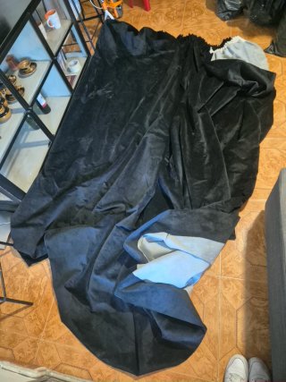 3 Cortinas Terciopelo Negras