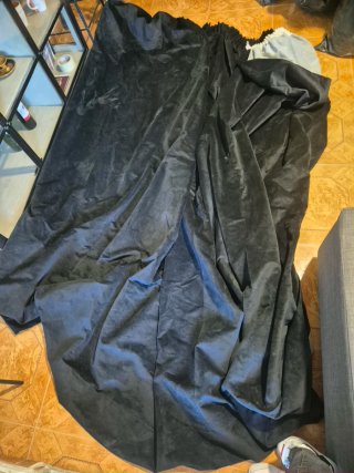 3 Cortinas Terciopelo Negras