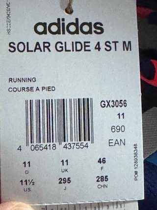 Adidas Solar Glide 4 ST M Azul US 11 1/2 - EUR 46