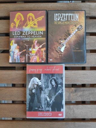 3 DVD. Led Zeppelin. Jimmy Page y Robert Plant