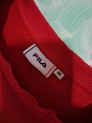 Sudadera hombre Fila M Roja Logo Lateral