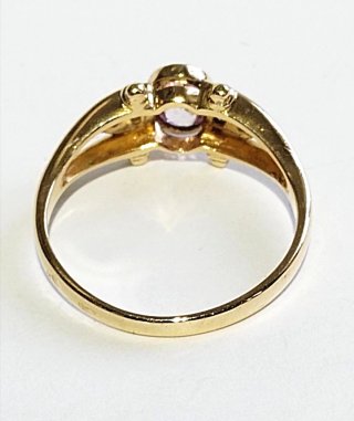 Anillo Oro 18k Rosa de Francia y Diamantes