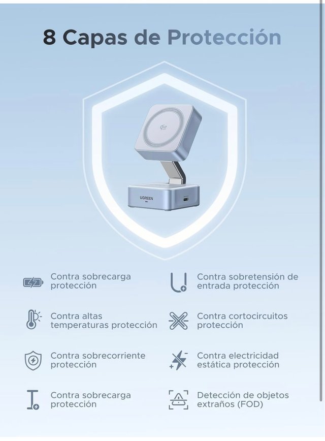Cargador inalambrico 2 en 1 MagFlow Qi2 25W W752