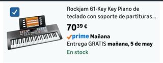 Teclado Rockjam RJ-640 con soporte para tablet