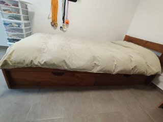 Cama individual Lufe con 2 cajones