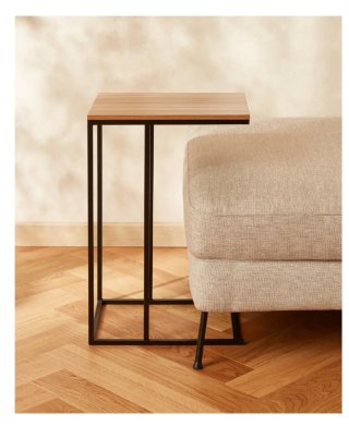 Mesa auxiliar moderna madera y metal