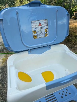 Bañera cambiador plegable Olmitos azul