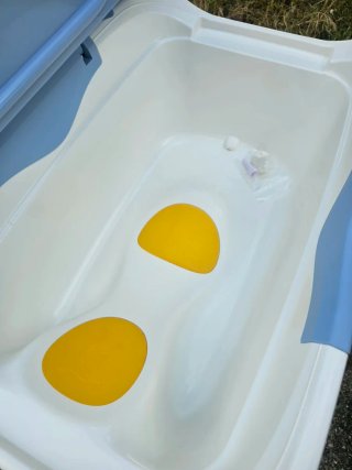 Bañera cambiador plegable Olmitos azul