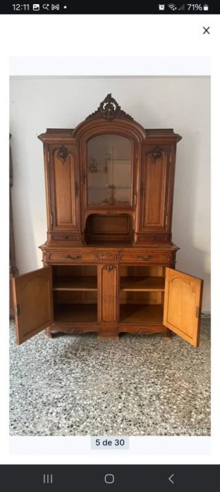 Juego de  comedor roble francés