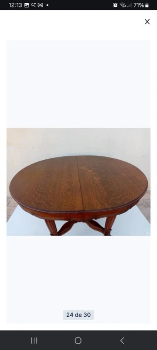 Juego de  comedor roble francés