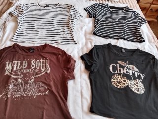 Lote 4 Camisetas SHEIN Cortas Talla L
