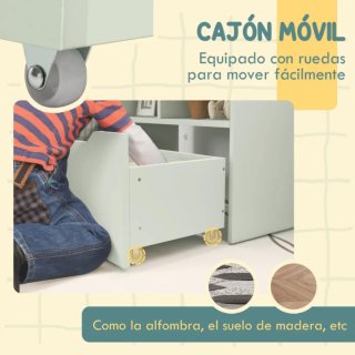 Estantería Infantil Organizadora cajón ruedas