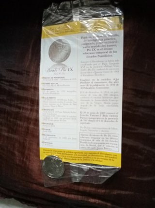 Moneda Papa Pío IX