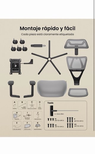 Silla de Oficina Ergonómica ProtoArc EC100