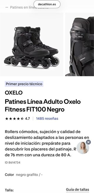 Patines en línea Oxelo Talla 44 Naranja/Negro