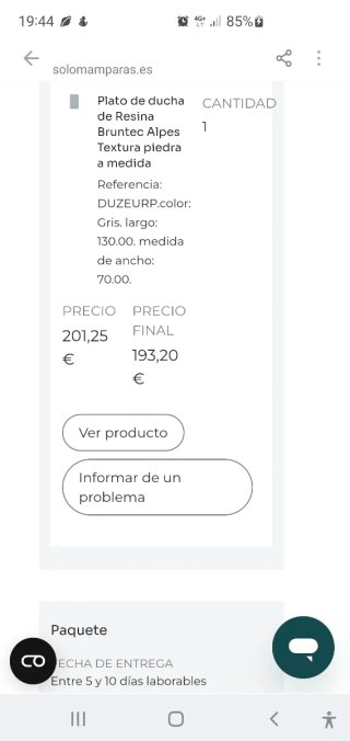 Plato de ducha resina gris y beige