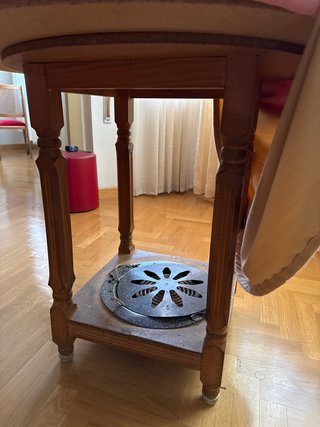 Mesa camilla redonda con brasero