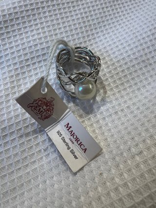 Anillo Majorica Plata 925 Perla