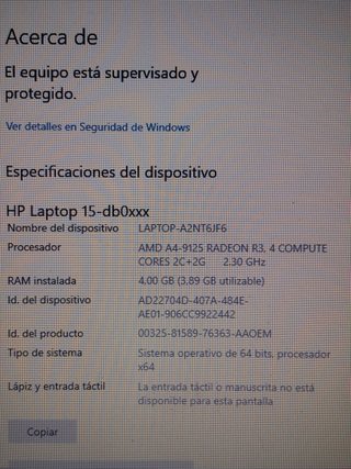Portátil HP 15 Windows 10