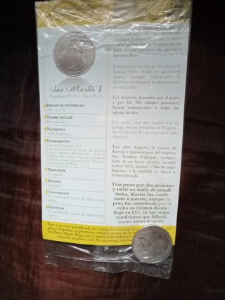 Moneda Papa San Martín I