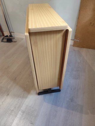 Mesa de cocina extensible madera y metal