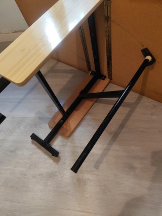 Mesa de cocina extensible madera y metal