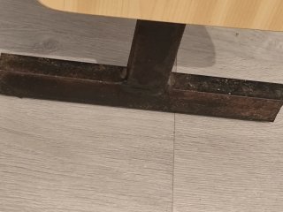 Mesa de cocina extensible madera y metal