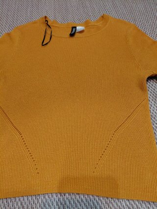 Jersey punto H&M mostaza Talla XS