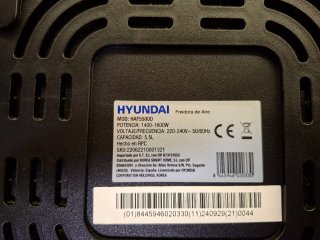 Freidora de Aire Hyundai HAF5500D