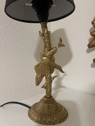 Lampada Vintage in Ottone con Pesci