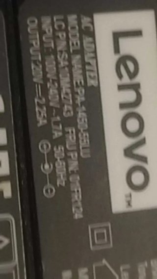 Cargador Lenovo Negro