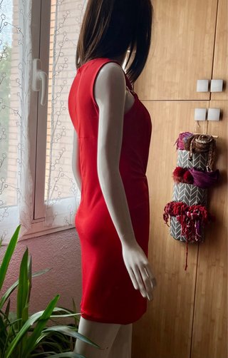 Vestido Michael Kors Rojo Talla S Asimétrico