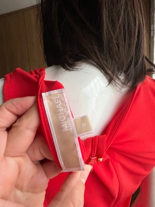 Vestido Michael Kors Rojo Talla S Asimétrico