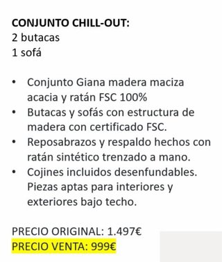 Conjunto Sofá Kave Home Exterior - Giana