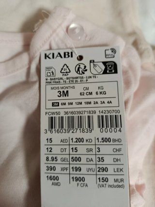 Lote 4 Camisetas Bebé Frutas Verano