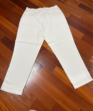 Pantaloni Zara bianchi a sigaretta con banda