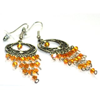 Pendientes candelabros amarillo naranja