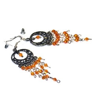 Pendientes candelabros amarillo naranja
