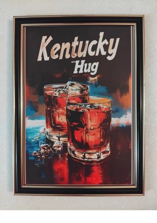 Quadro Kentucky Hug con bicchieri