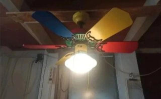 Ventilador de techo multicolor