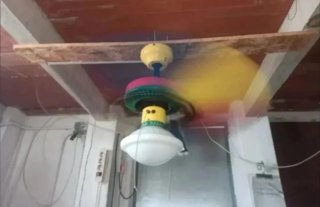 Ventilador de techo multicolor