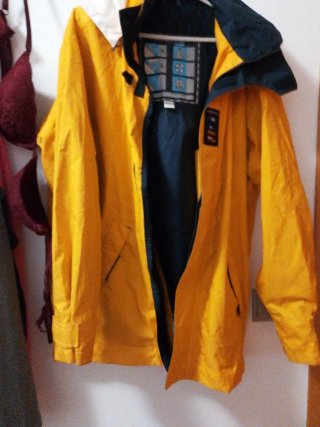 Chubasquero Decathlon Amarillo Mujer