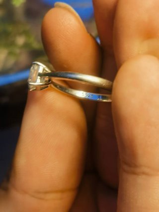 Anillo moisanita 1ct corte asscher