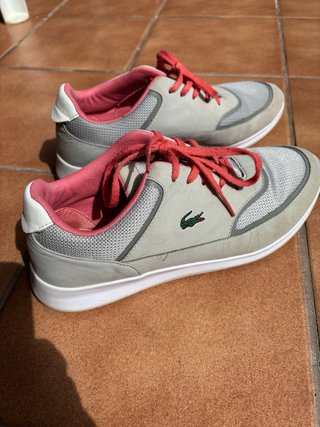Zapatillas Lacoste Gris y Rosa