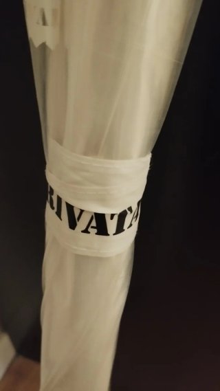 PRIVATA Paraguas transparente/blanco
