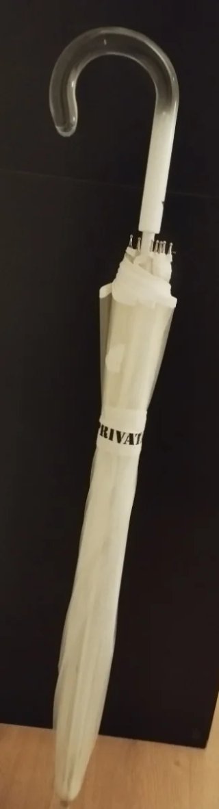 PRIVATA Paraguas transparente/blanco