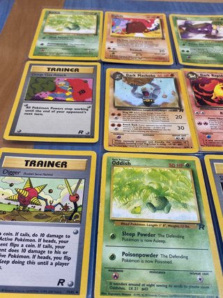 12 cartas pokémon TEAM ROCKET inglés