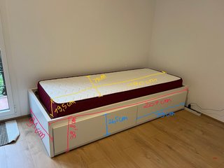Cama individual o dos personas con 2 colchones